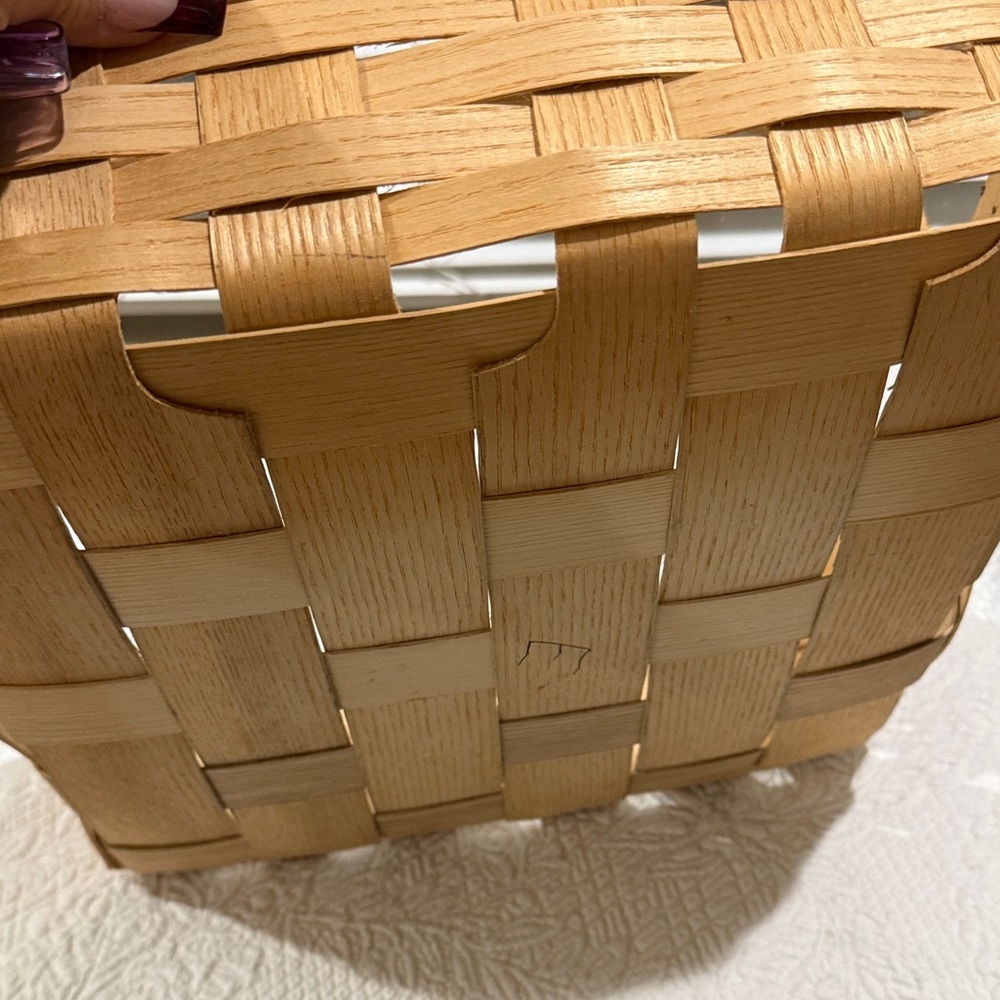PeteboroTan Woven Basket with Handle - Picture 3 of 6